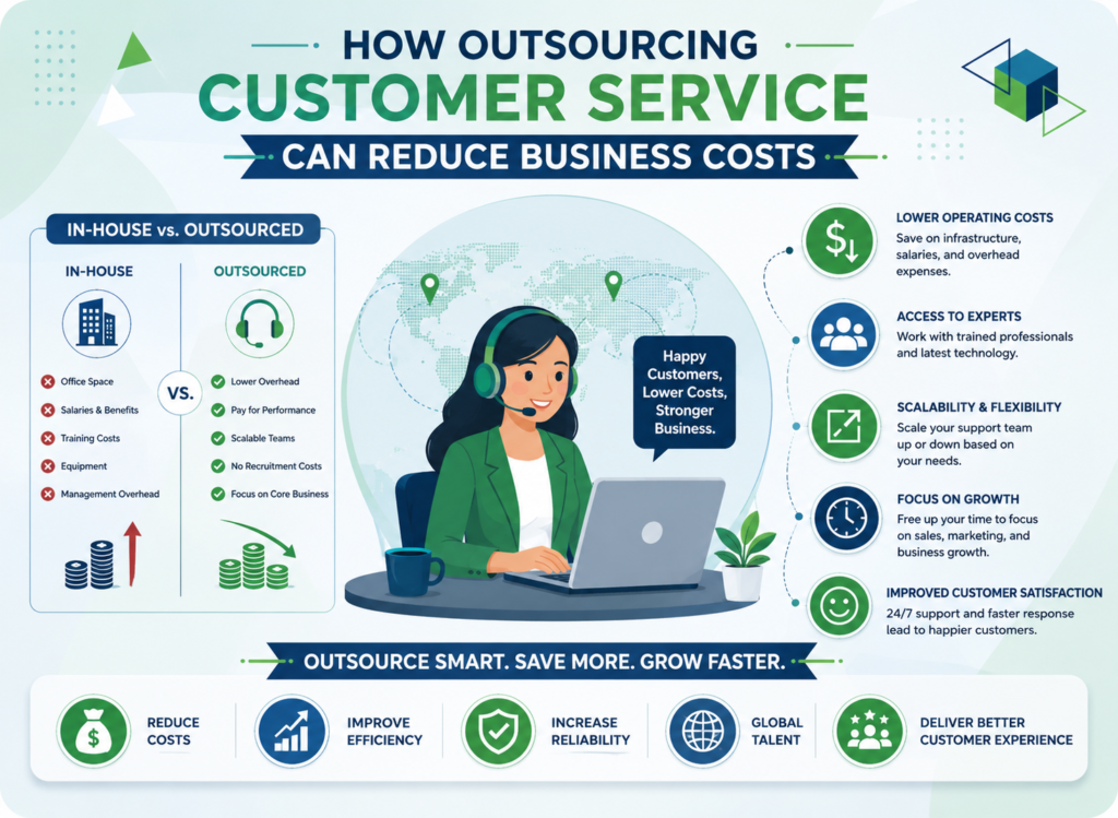 Outsource customer service infographic